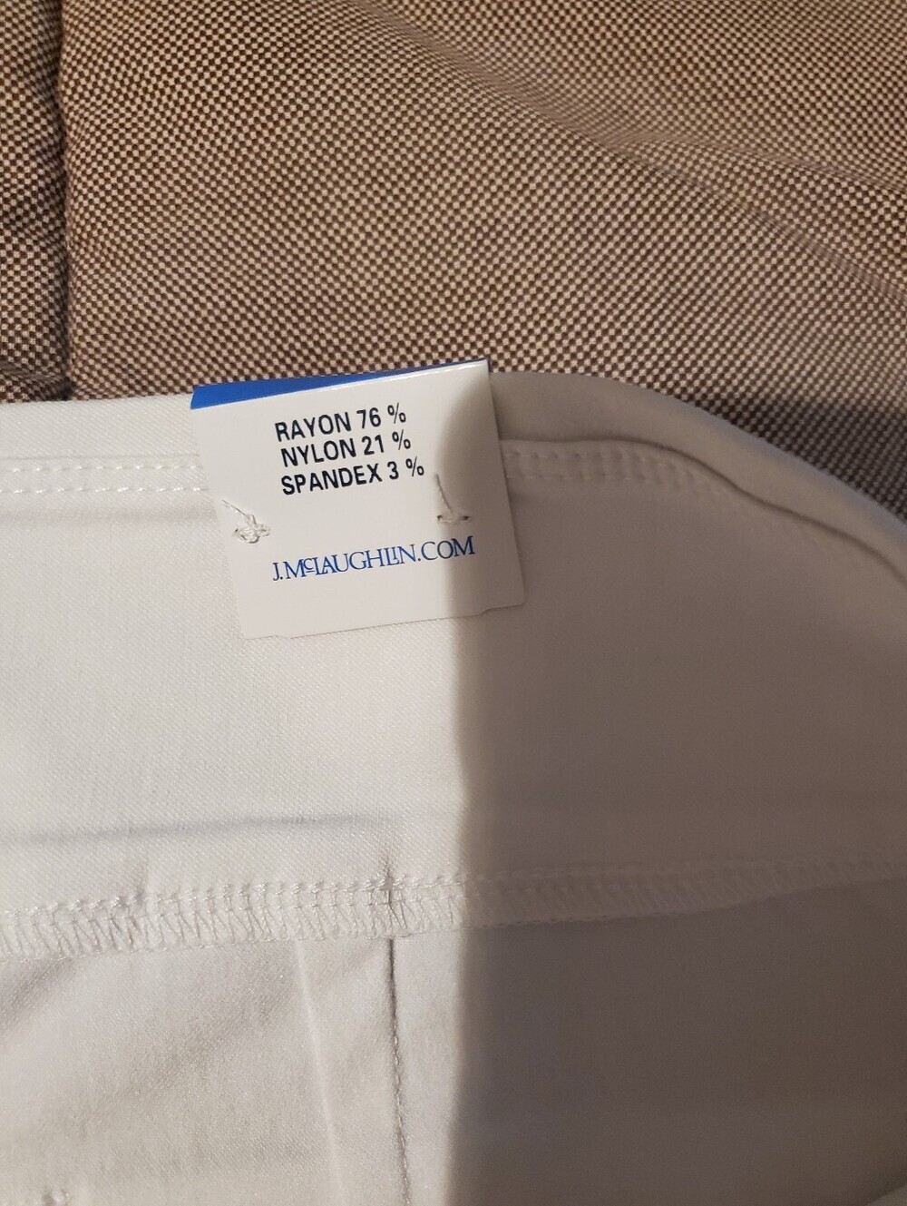 J.McLaughlin Slim Straight Leg Elastic Waist Pull-On Pants White size 14 - Picture 8 of 10